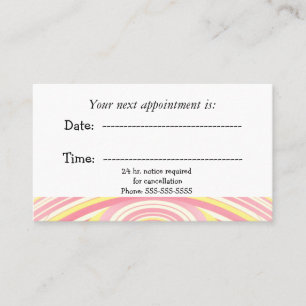 Rainbow Arc Medical Appointment Card