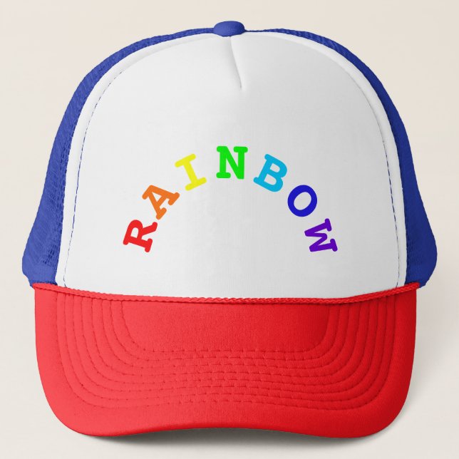 Rainbow Arc Word Trucker Hat (Front)