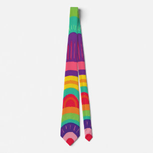 Rainbow Arch Abstract Pattern Bold Modern Tie
