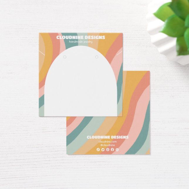 Rainbow Arch Earring Necklace Jewellery Display Ca (Desk)