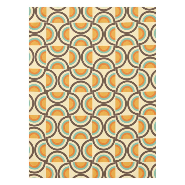 Rainbow Arches Fall Autumn Mid Century Tablecloth (Front)