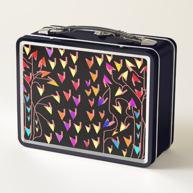 Rainbow Arrows Metal Lunch Box (Back)