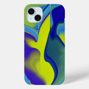Rainbow Art 3D Abstract in yellow purple green iPhone 15 Mini Case