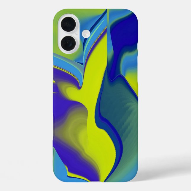 Rainbow Art 3D Abstract in yellow purple green Case-Mate iPhone Case (Back)