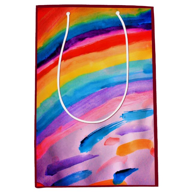 Rainbow Art Medium Gift Bag (Front)
