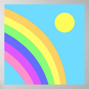 rainbow art poster