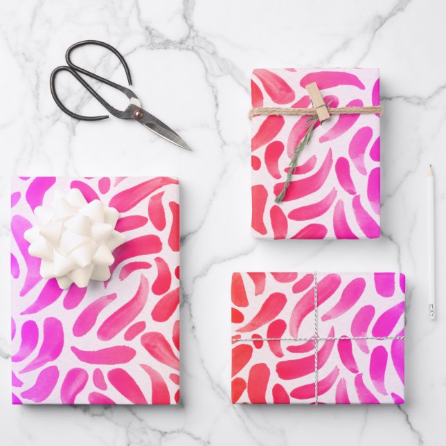 Rainbow Art Themed Paint Party Girl Birthday Wrapping Paper Sheet (Front)