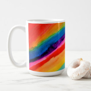 Rainbow Art Tissue Paper Coffee Mug