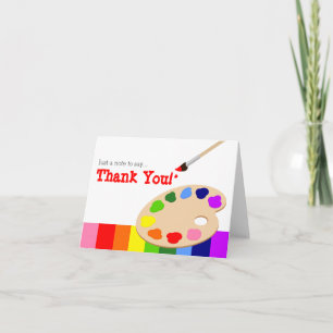 Rainbow Artist Palette Thank You Card