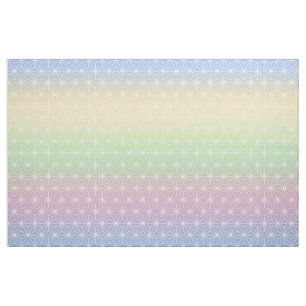 Rainbow Asanoha (large scale) Fabric