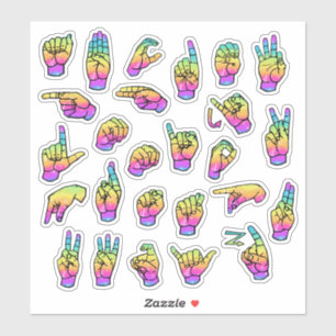 Rainbow ASL Alphabet – Educational & Expressive