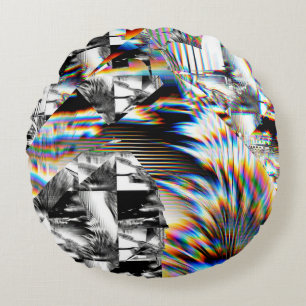 Rainbow Assault  Round Cushion