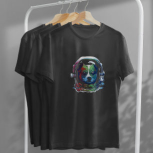 Rainbow Astronaut Dog  T-Shirt