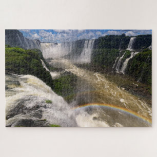 Rainbow at Iguazu Falls in Brazil Jigsaw Puzzle