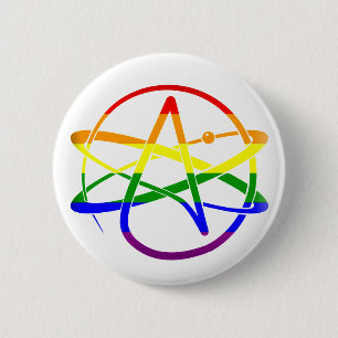 Rainbow Atheist 6 Cm Round Badge