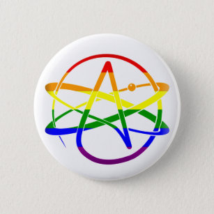 Rainbow Atheist 6 Cm Round Badge