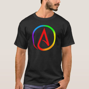 Rainbow Atheist Symbol T-Shirt