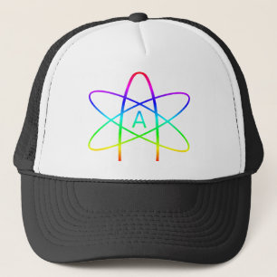 Rainbow Atheist Symbol Trucker Hat