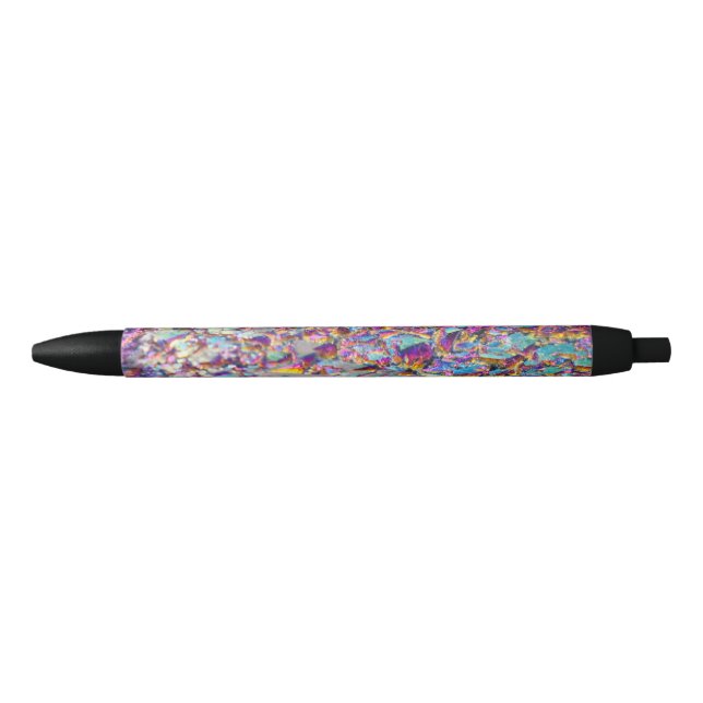 Rainbow Aura Crystals Black Ink Pen (Front)