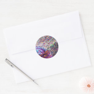 Rainbow Aura Crystals Classic Round Sticker