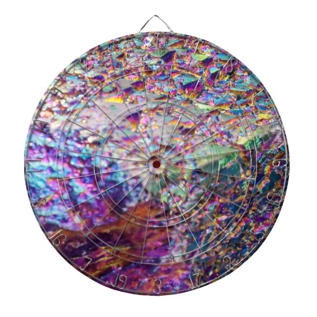 Rainbow Aura Crystals Dartboard (Front)