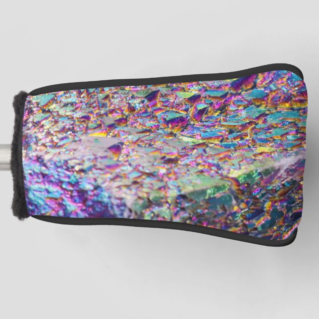 Rainbow Aura Crystals Golf Head Cover (Front)