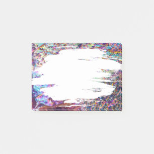 Rainbow Aura Crystals Paint Stroke Post-it Notes