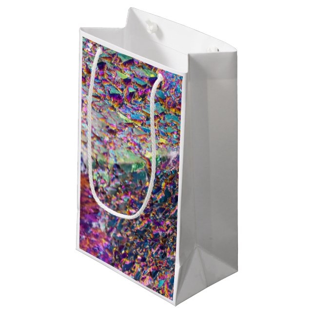 Rainbow Aura Crystals Small Gift Bag (Front Angled)