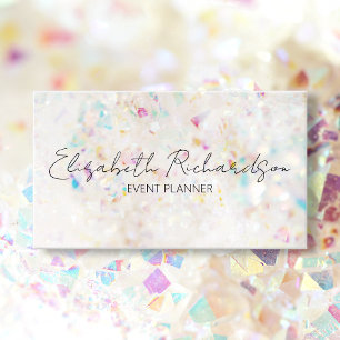 Rainbow Aura Quartz Crystal Modern Chic Elegant Business Card
