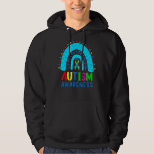 Rainbow Autism Awareness Ribbon Hoodie