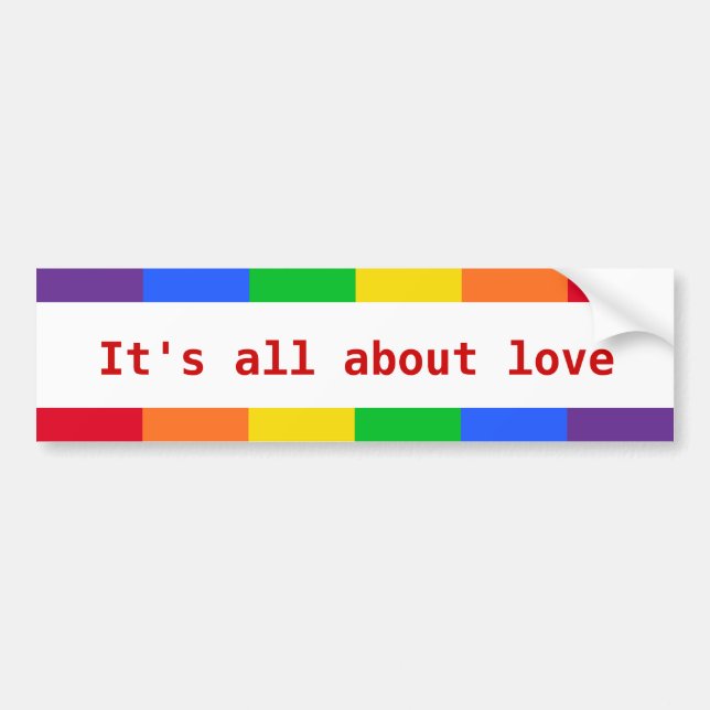 Rainbow autosticker bumper sticker (Front)
