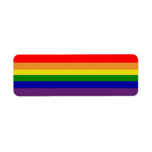 Rainbow Avery Label Return Address Label