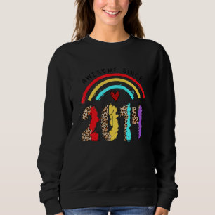 Rainbow Awesome Since 2014 It's My 8th Birthday Ki Sweatshirt