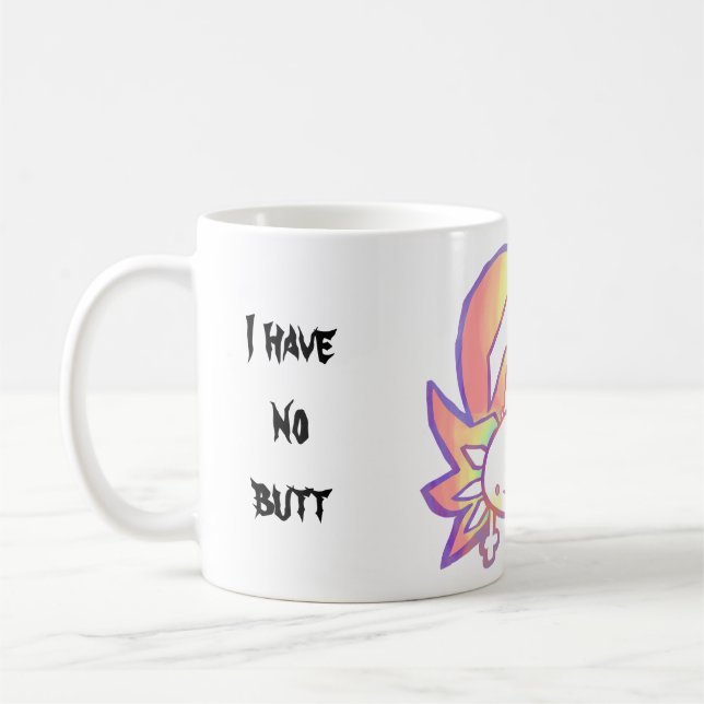 Rainbow Axolotl Silly Cute Novelty Mug (Left)