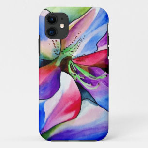 Rainbow Azalea flower original watercolor painting iPhone 11 Case