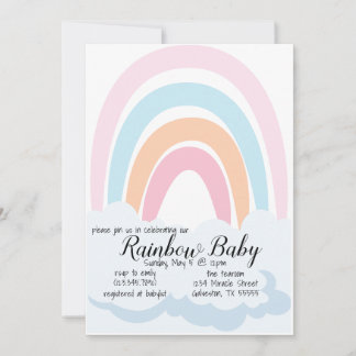Rainbow Baby Babyshower Invitation