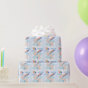 Rainbow Baby Boy Twins Custom Wrapping Paper
