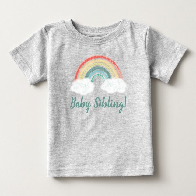 Rainbow Baby Brother Sister Baby T-Shirt (Front)