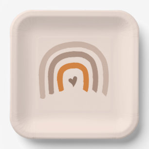 Rainbow Baby gender neutral Modern Paper Plate