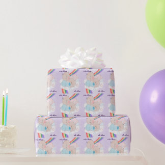 Rainbow Baby Girl And Boy Twins Wrapping Paper