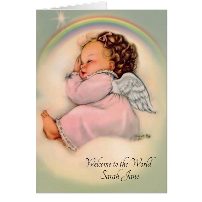Rainbow Baby Girl Angel Religious Scripture Verse (Front)