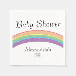 Rainbow Baby Girl or boy Baby shower party Napkin