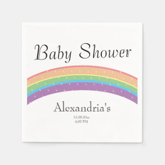 Rainbow Baby Girl or boy Baby shower party Napkin