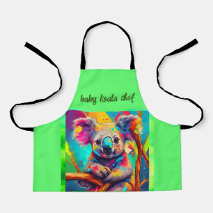rainbow baby koala apron