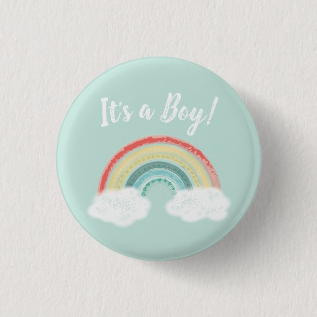 Rainbow Baby Shower 3 Cm Round Badge (Front)