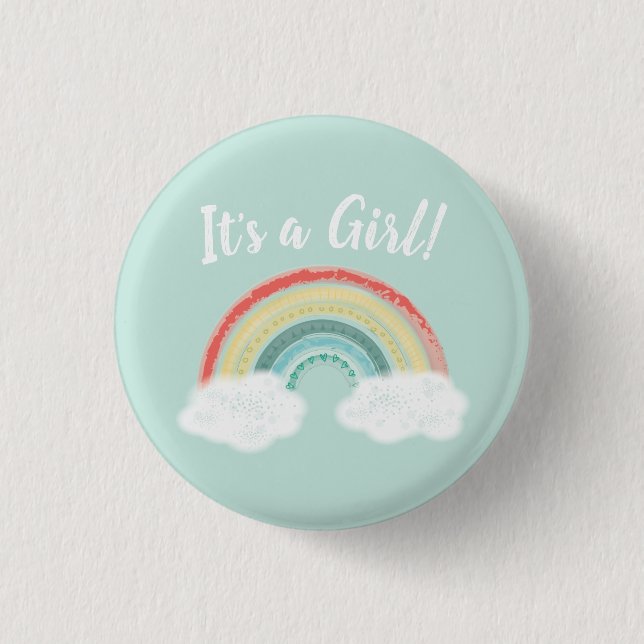 Rainbow Baby Shower 3 Cm Round Badge (Front)