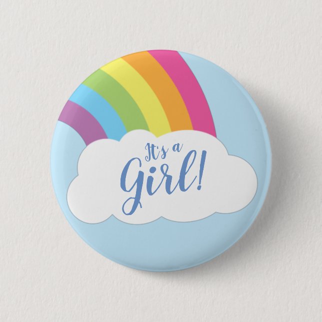 Rainbow Baby Shower 6 Cm Round Badge (Front)