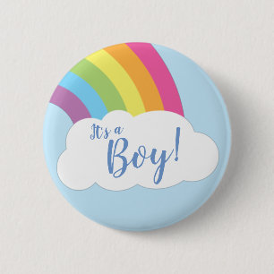 Rainbow Baby Shower  6 Cm Round Badge