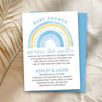 Rainbow Baby Shower Across the Miles Boys Blue