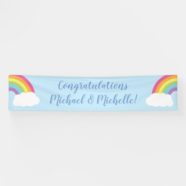 Rainbow Baby Shower Banner (Horizontal)
